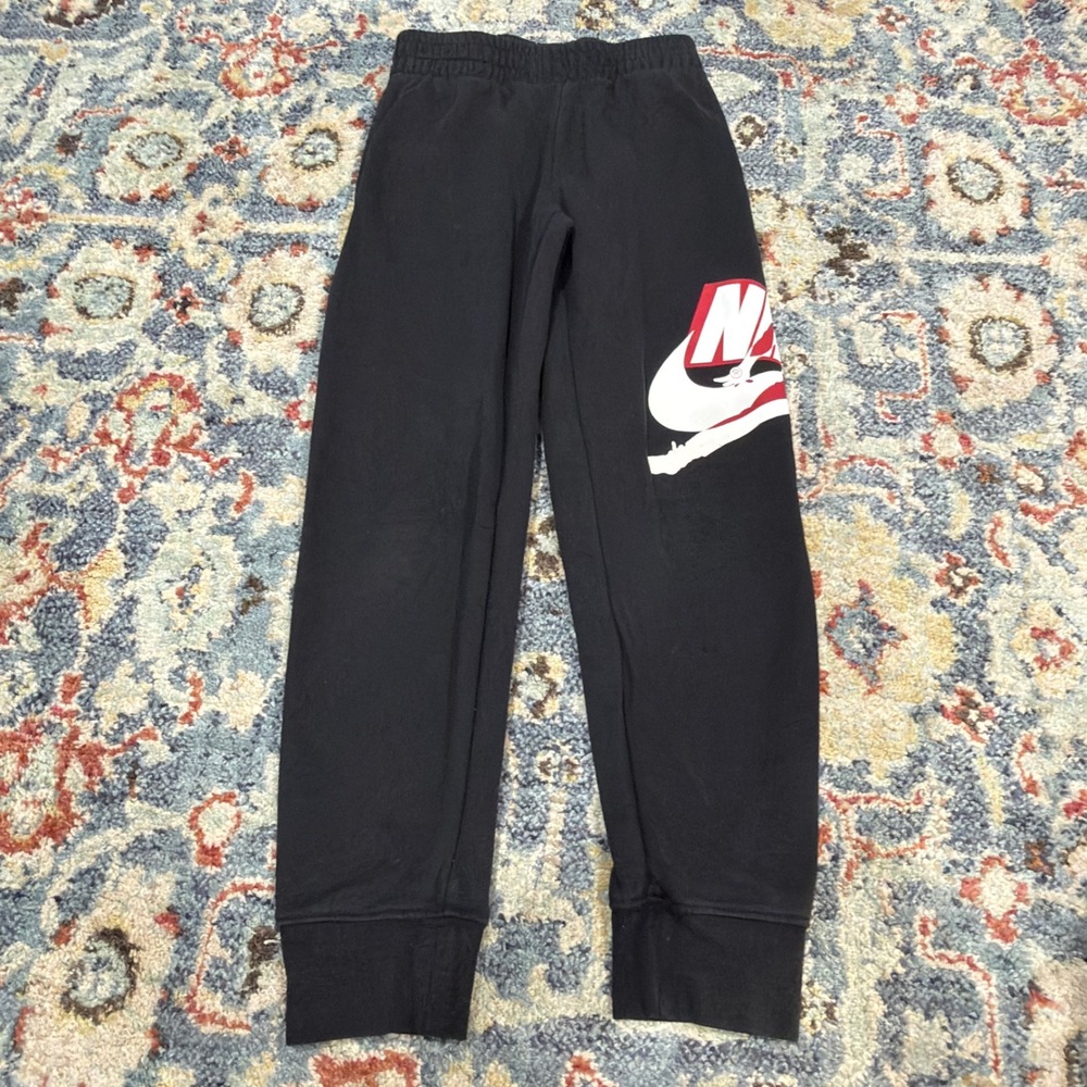 Nike Jordan Joggers Boys Small 8-10 Black Nike Air Jumpman Fleece GUC